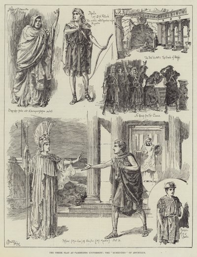 La Obra Griega en la Universidad de Cambridge, las Euménides de Esquilo de Bernard Partridge